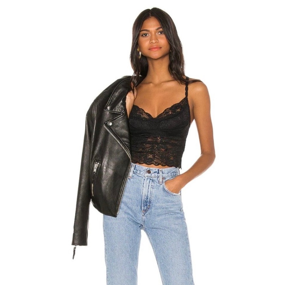 NWT Cosabella Never Say Never Cropped Cami Shortie M Black Lace Sexy Date Night